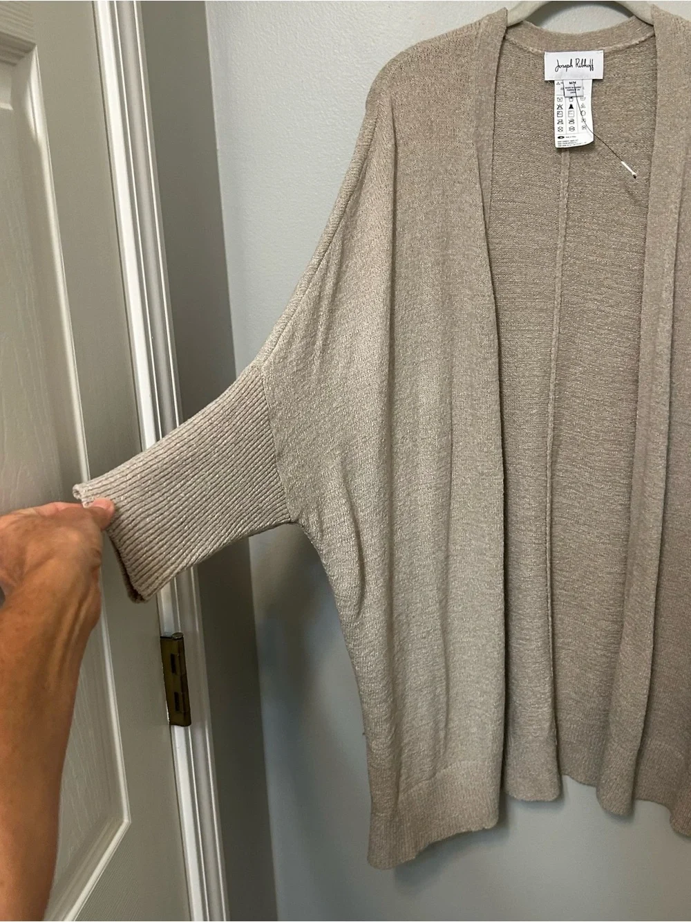 Joseph Ribkoff Open-Front Relaxed Fit Cardigan M Beige‎ Easy New Career Casual
